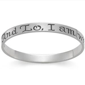 James Avery ‘And Lo, I am always with you’ Sterling Silver Bangle
